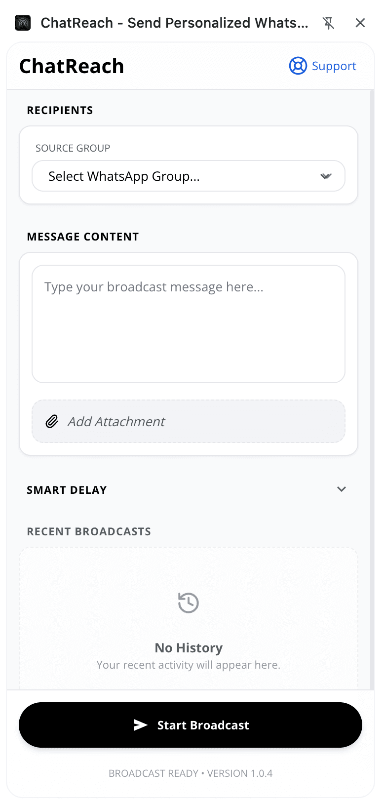 WhatsApp Bulk Sender and Marketing Automation Interface